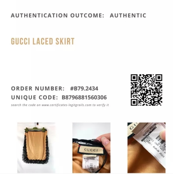 Gucci Skirt With Black Lace Trim And Slit Sides In Cognac - Women's Size Small - Picture 4 of 6